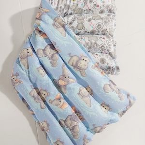 Therapeutic heating-cooling rice bag, heat pad, cold pack, Hippos, Elephants